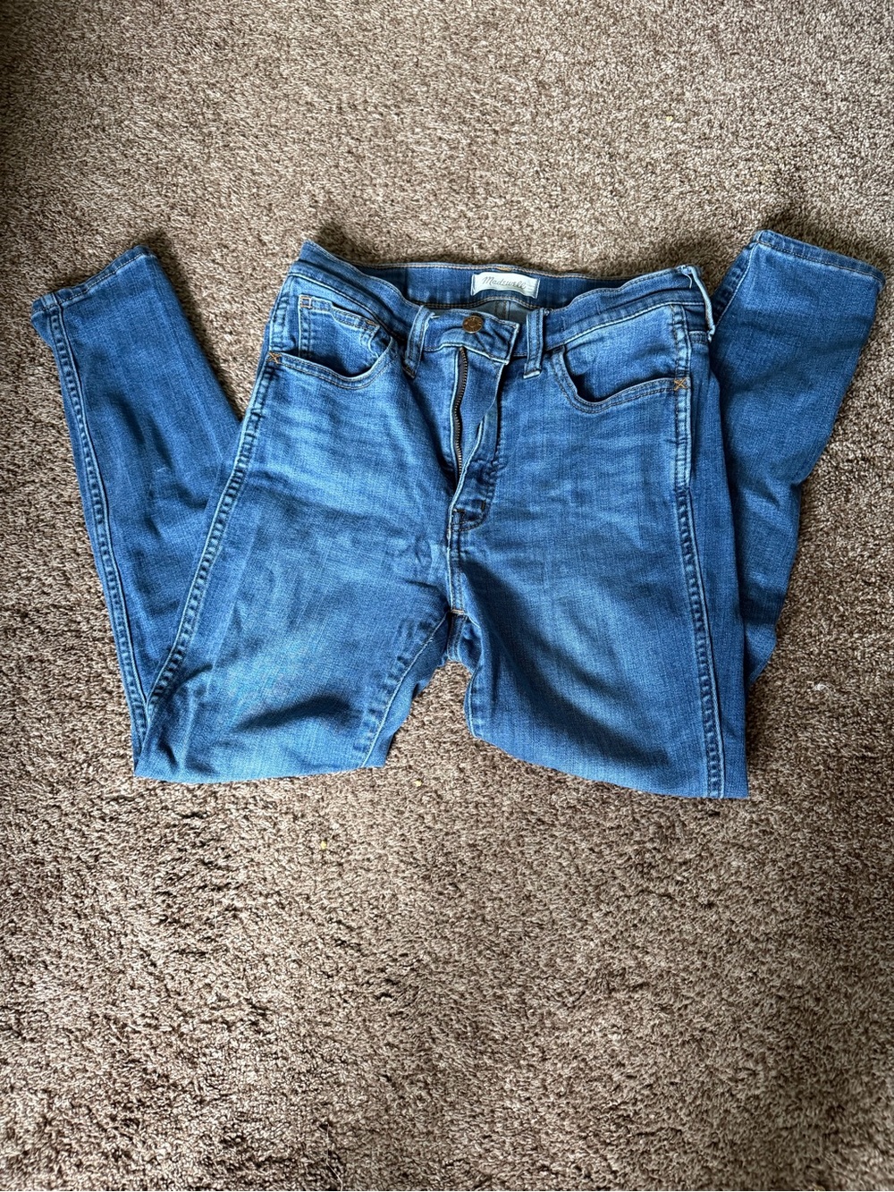 Madewell 10 inch roadtripper High-Rise Skinny Jeans in Medium Blue